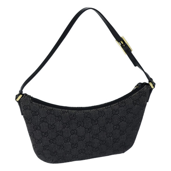 GUCCI GG Canvas Hand Bag Black Auth ep3704 - Picture 3 of 16